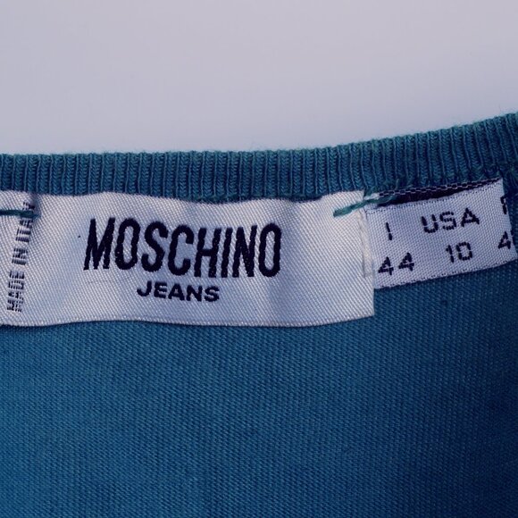 Vintage 90s Moschino Jeans Comic Anime Manga Print T Shirt Size 10 NWOT Rare - Picture 6 of 10